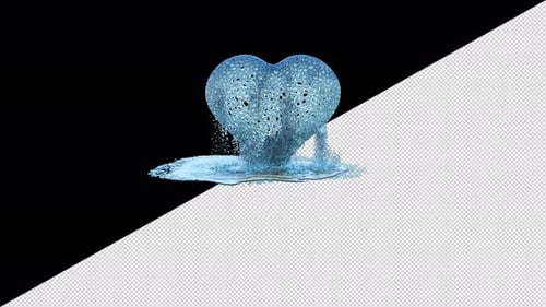 Fluid Water Heart Melting Animation