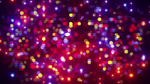 Disco party light flashes and bokeh background loop