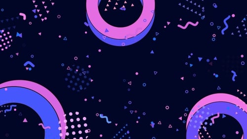 Dynamic Abstract Geometric Shapes Background Animation