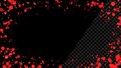 Red Sparkles Glitter Particles Frame Alpha Loop V2