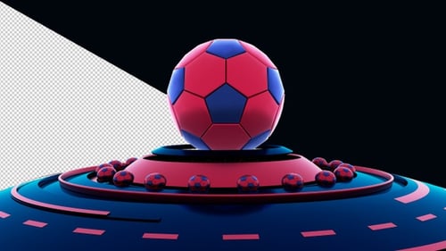 Football Transparent Background Loop Maroon