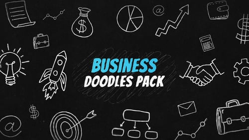 Animated Hand-Drawn Business Doodle Icons Pack