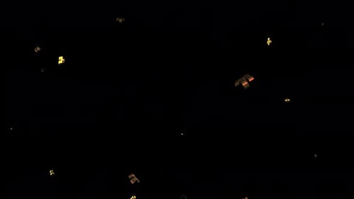 Gold confetti explosion overlay on transparent background