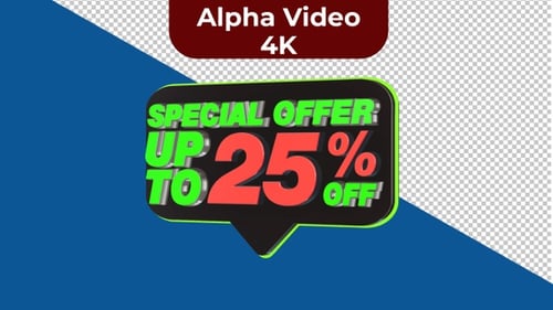 3D Animated Special Offer Discount Tag for Sale Promotions