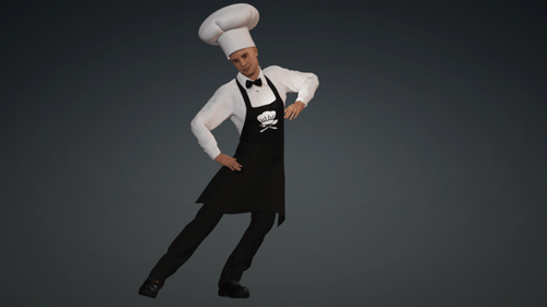 Animated 3D Chef Character Dancing Loop