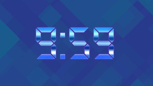 Digitaler Countdown von 10 Minuten 4k
