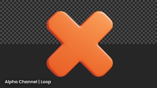 Animación de marcas cruzadas en 3D | Alpha Loop