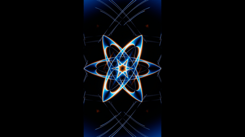 Vertikales Video, abstrakter neonblinkender Stern, VJ-Loop-Animationshintergrund