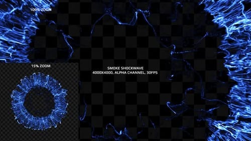Blue Smoke Shockwave Or Logo Reveal