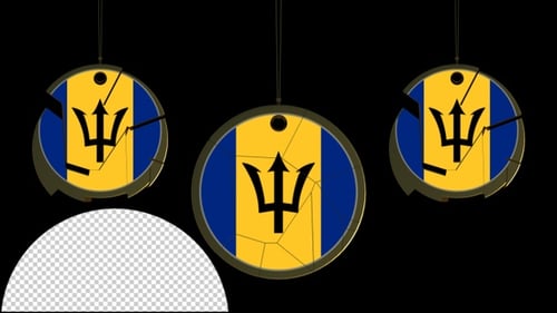 Geometric Barbados Flag Shattering Logo Reveal