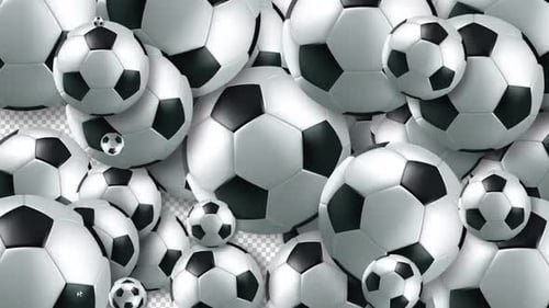 Floating Soccer Balls Sports Background Animation