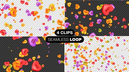 Conversation Hearts Falling Pack