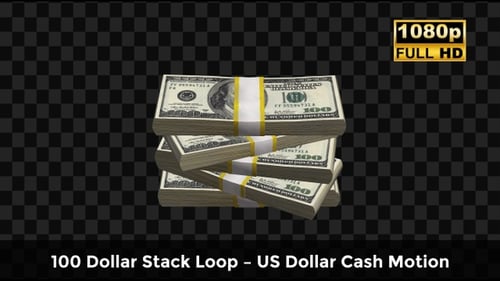 100 Dollar Stack Loop – US Dollar Cash Motion
