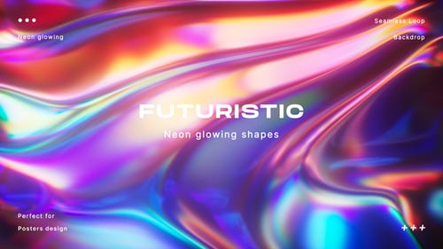 Glossy Liquid Flowing Gradient Shapes Looped Background