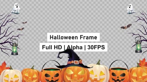 Halloween-Rahmen mit Alpha