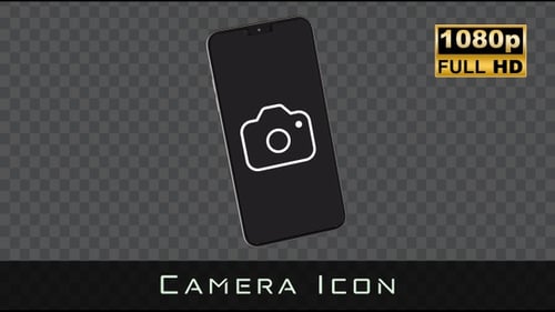 Clean Minimalist Camera Icon Pulsing Animation