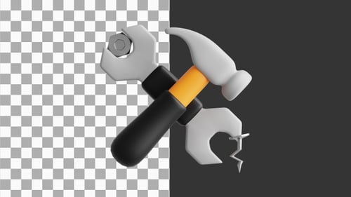 3D Animation of Durable Repair Tools for Home and Workshop Use | Alpha Channel