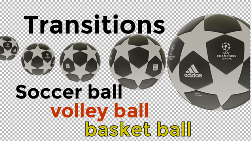 Animated 3D Rotating Sports Balls for Sports Events