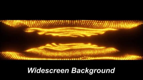 Abstract Golden Digital Particle Wave Background