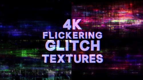 4K Flickering Glitch Digital Noise Texture Background