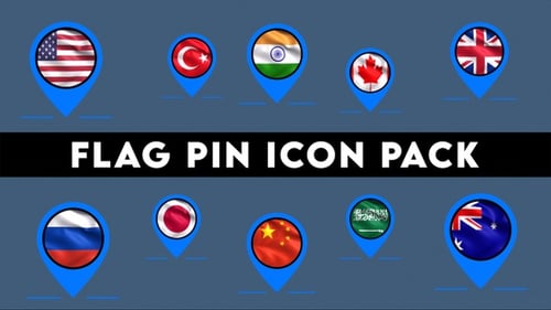 Flag Pin Icon Pack