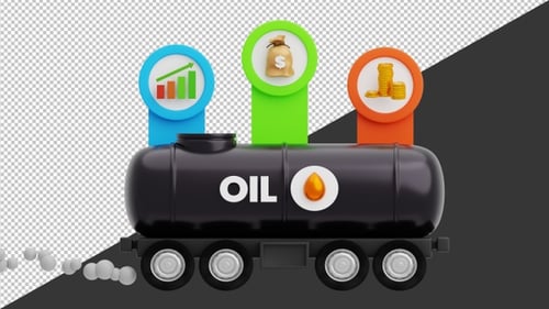 3D Petroleum and oil industry prices | Alpha Channel