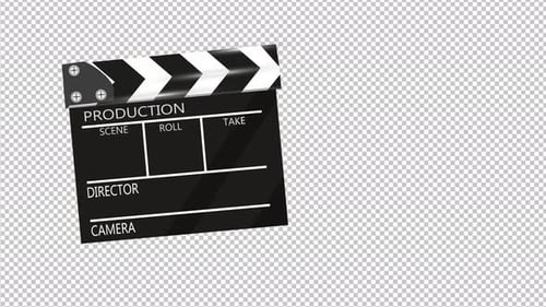 Animated Flat Design Film Clapperboard
