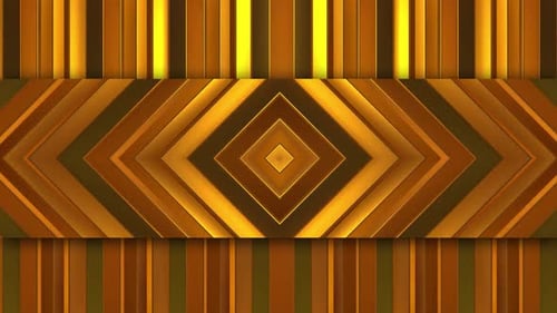 Animated Golden Geometric Patterns Loop Background