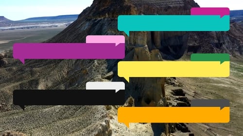 Flat Design Speech Bubble Lower Third Text Animation