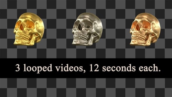 Rotating Skulls Pack, Overlays Motion Graphics ft. skull & rotate - Envato