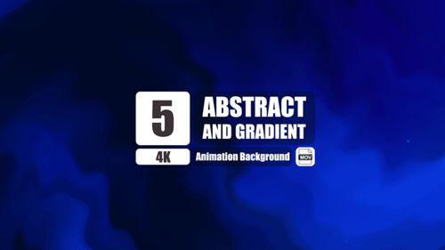 Dynamic Abstract Fluid Blue Gradient Background Animation Set