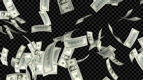Flying Money Usd Dollar Alpha
