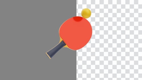 3D Animation of Table Tennis Evolution of Spin Technique and Strategy | Alpha Channel