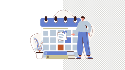 Animated Flat Design Illustration for Business Planning