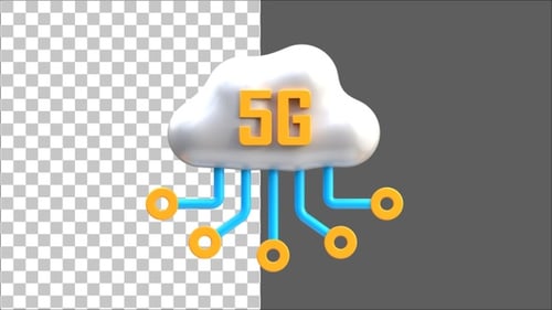 3D 5G Cloud Network | Alpha Channel