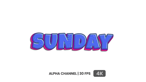 Sunday Text Animation