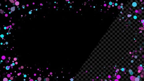 Colorful Sparkles Glitter Particles Frame Alpha Loop V3