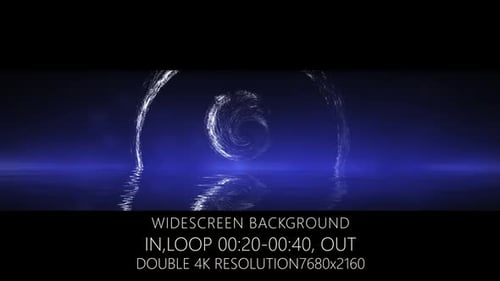 Fondo limpio de partículas en espiral azul