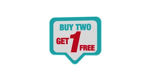 Buy Two Get One Discount Badge Alpha Cyan