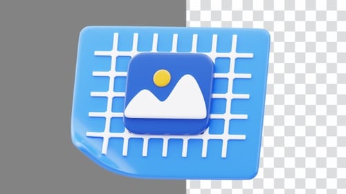 Animación 3D del plano que muestra la imagen | Alpha Channel