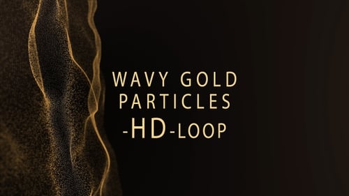 Abstract Flowing Golden Particles Background