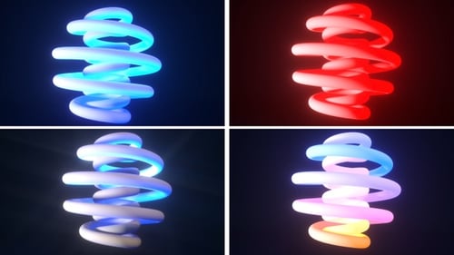 Animationspaket für geschwungene Spline-Kreise