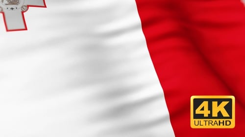 Realistic Waving Maltese Flag Animation