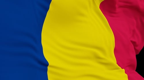 Realistic Waving Flag Vertical Loop with Alpha Channel