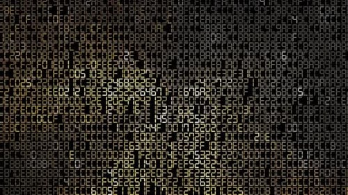 Goldene Codesymbole in einer Endlosschleife