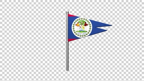 Pin Alpha mit Flagge von Belize