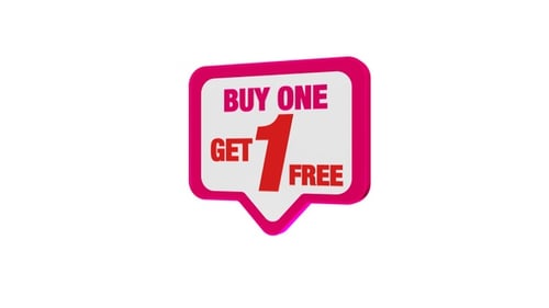 Buy One Get One Discount Badge Pink