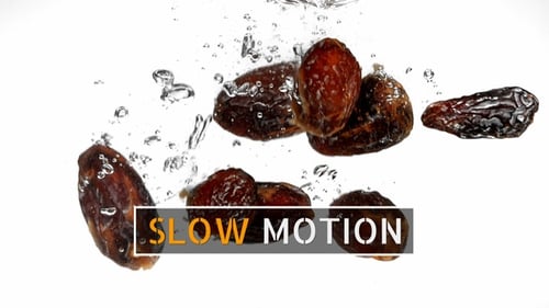 Dates Falling Through Water