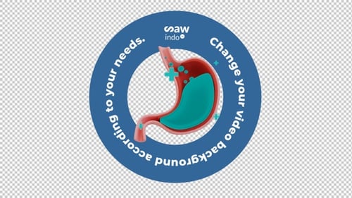 3D Animation Healty Stomache - Transparent Background Loop