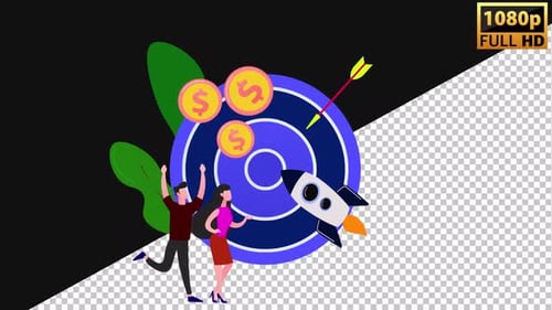 Business Goal Concept 2D New | Alpha channel